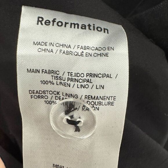 NWT Reformation Satori Linen Dress Black - Picture 14 of 15